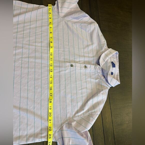 FootJoy Mens XL Purple Striped Mens Short Sleeve Polo - Picture 7 of 7